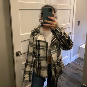 Maralyn & Me Black and White striped coat